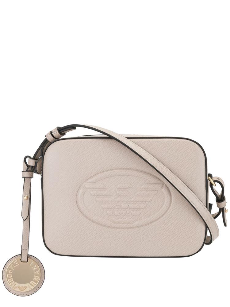 Bolsas Armani Emporio Logo Embossed Camera Bag Mujer Beige | HJC3D2HZ