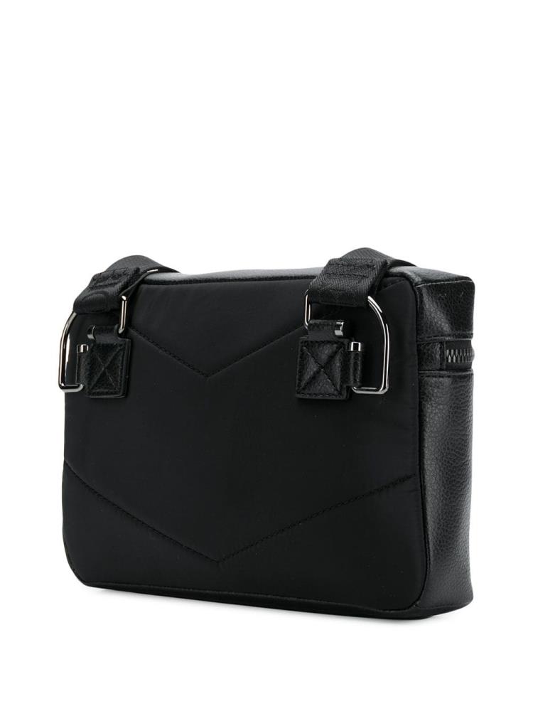 Bolsas Armani Emporio Logo Embossed Hombre Negras | P16RURS7