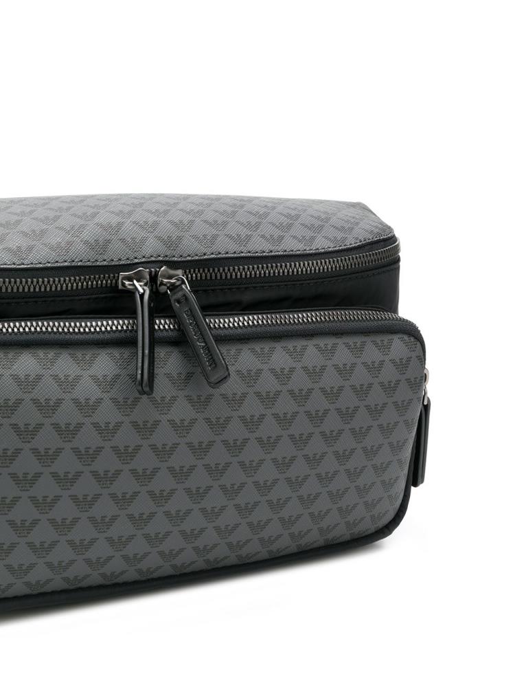 Bolsas Armani Emporio Logo Print Bum Bag Hombre Gris | XHZU4T8I