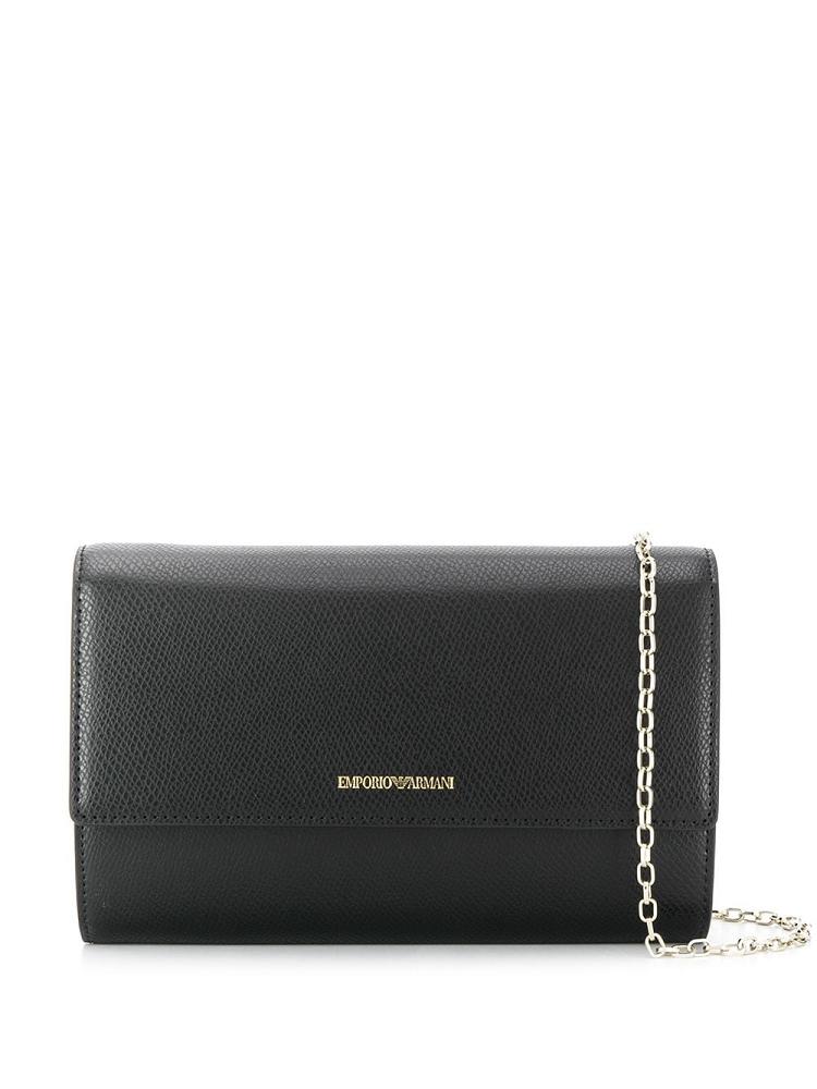 Bolso Clutch Armani Emporio Logo Stamp Mujer Negras | 8E1VN5OU