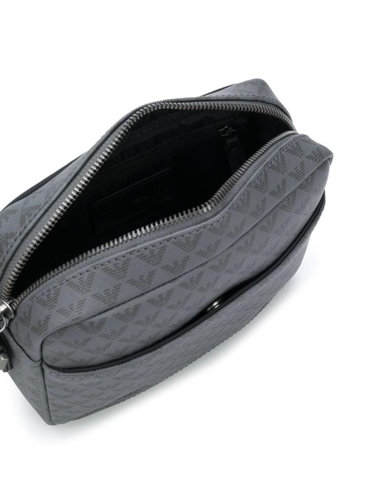 Bolso Clutch Armani Emporio Logo Print Hombre Azules Negras | OK6VG5DQ