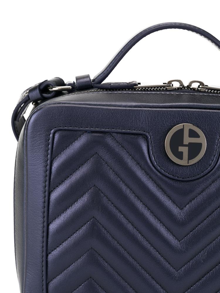 Bolso Clutch Giorgio Armani Quilted Box Logo Mujer Negras | P9FZ41ZI