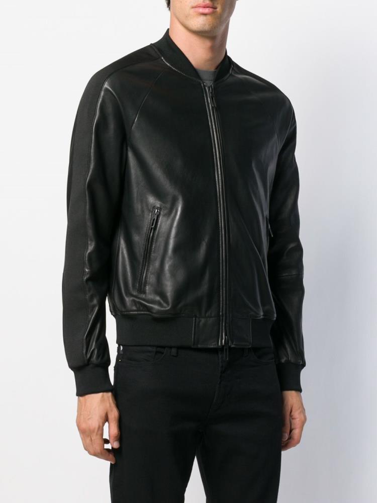 Bomber Jacket Armani Emporio Logo Band Hombre Negras | NTT9CXRJ