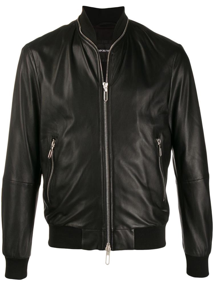 Bomber Jacket Armani Emporio Zip Around Hombre Negras | 8TSVWVAQ