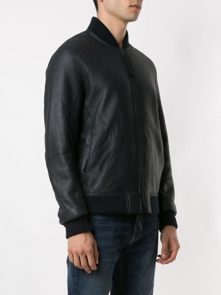 Bomber Jacket Armani Emporio Zipped Up Hombre Negras | XO8CZHNL