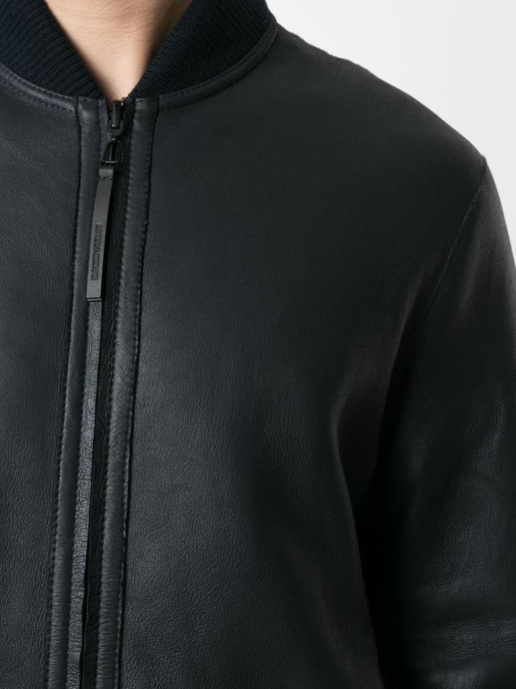 Bomber Jacket Armani Emporio Zipped Up Hombre Negras | XO8CZHNL