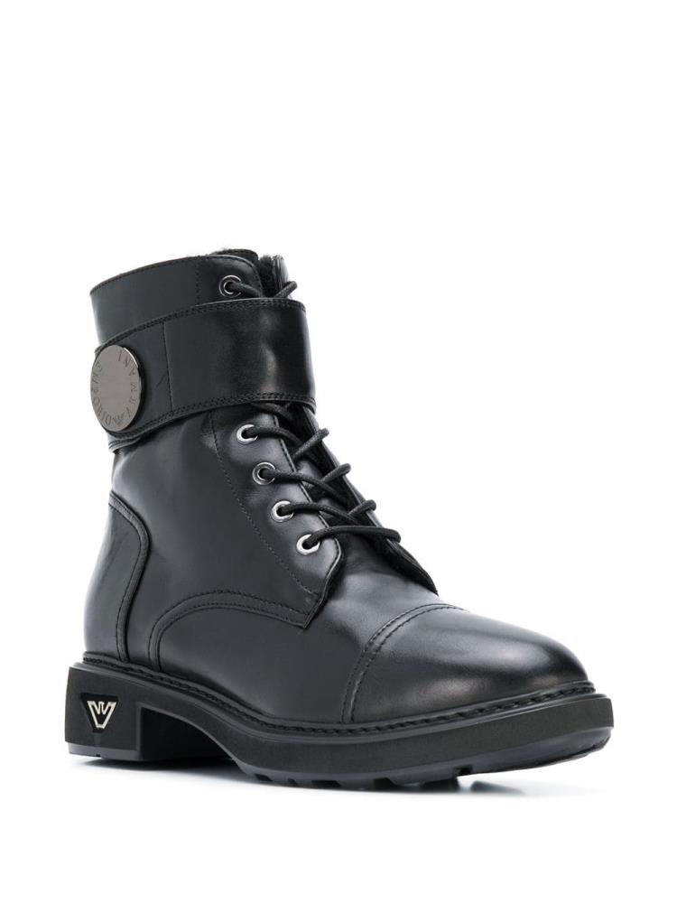 Botas Armani Emporio Combat Mujer Negras | PDLTVNBD