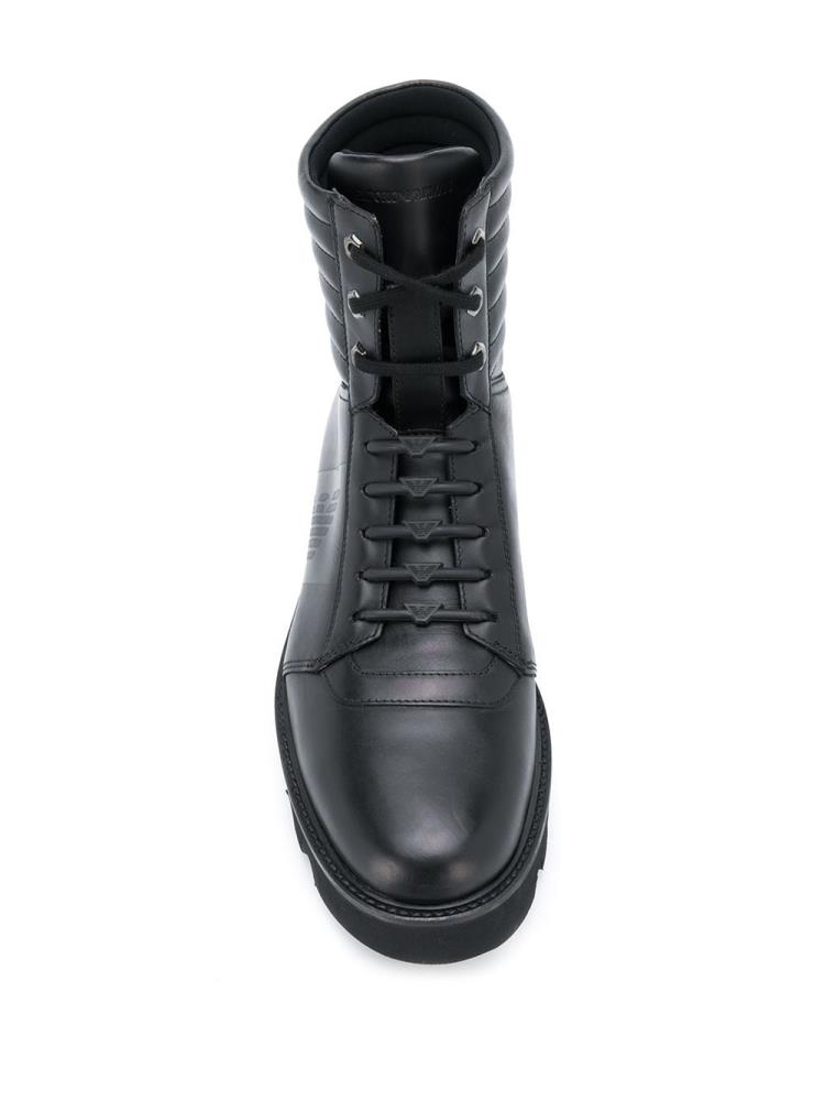 Botas Armani Emporio Encaje Up Hombre Negras | 7X0D7S8Q