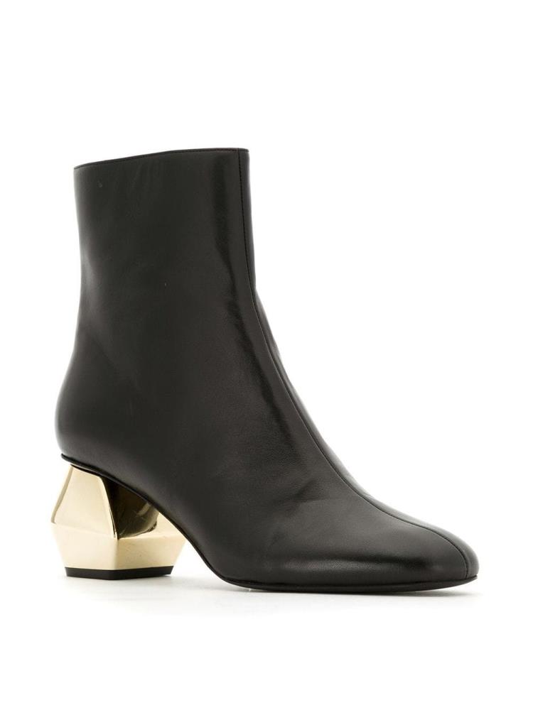 Botas Armani Emporio Ornamental Tacón Mujer Negras | 81SF4Q42