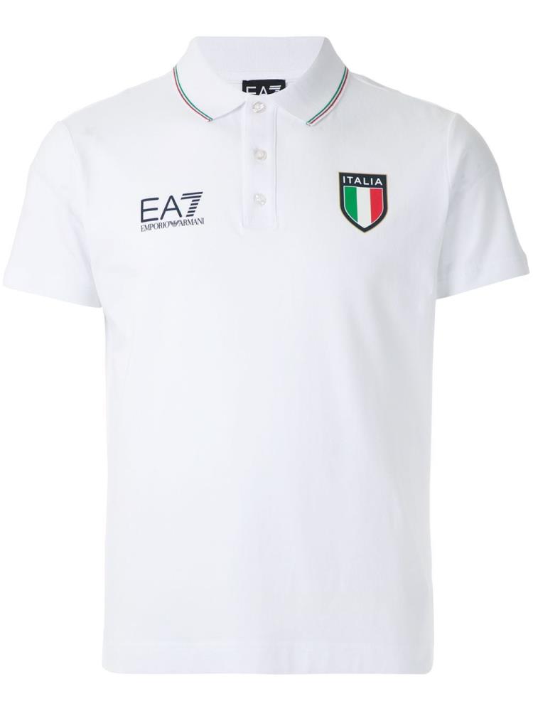 Camisa Polo Ea7 Emporio Armani 1100 Natural Algodon Hombre Blancas | I74UM9H7