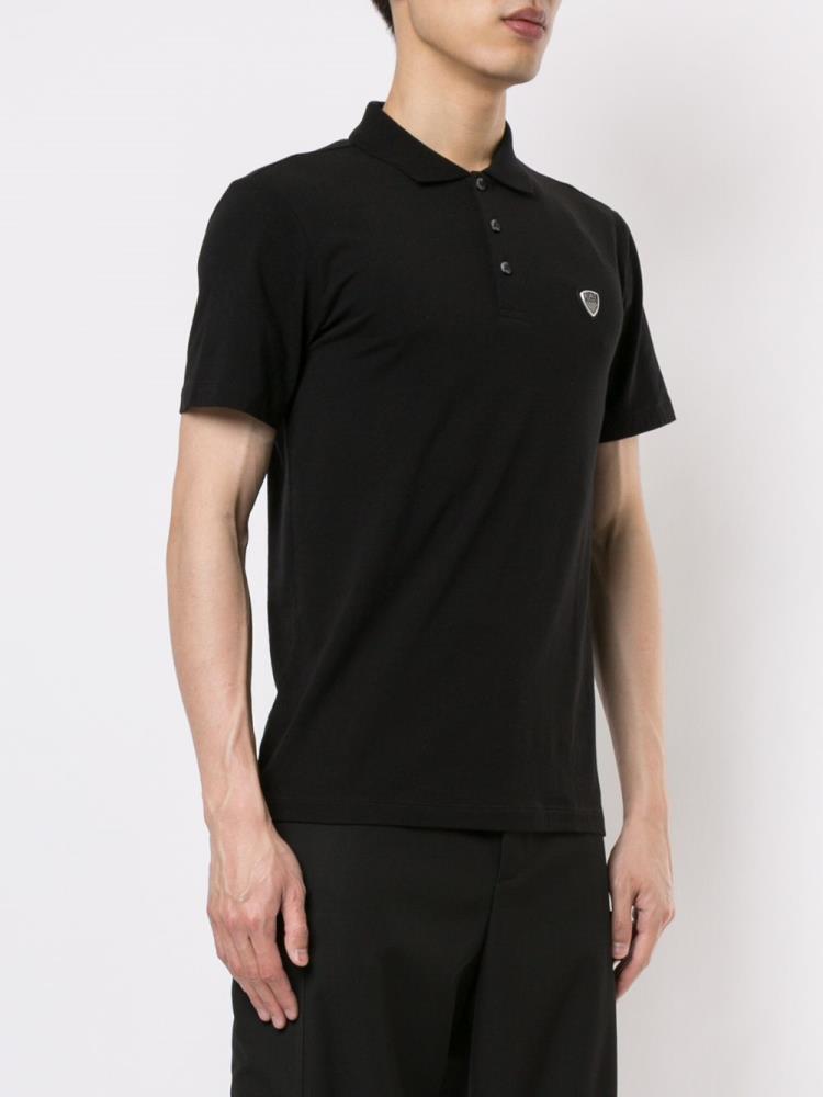 Camisa Polo Ea7 Emporio Armani Logo Shied Hombre Negras | A603BG5G