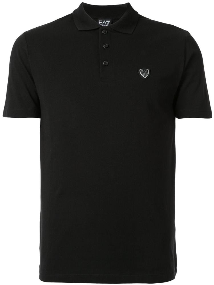 Camisa Polo Ea7 Emporio Armani Logo Shied Hombre Negras | A603BG5G