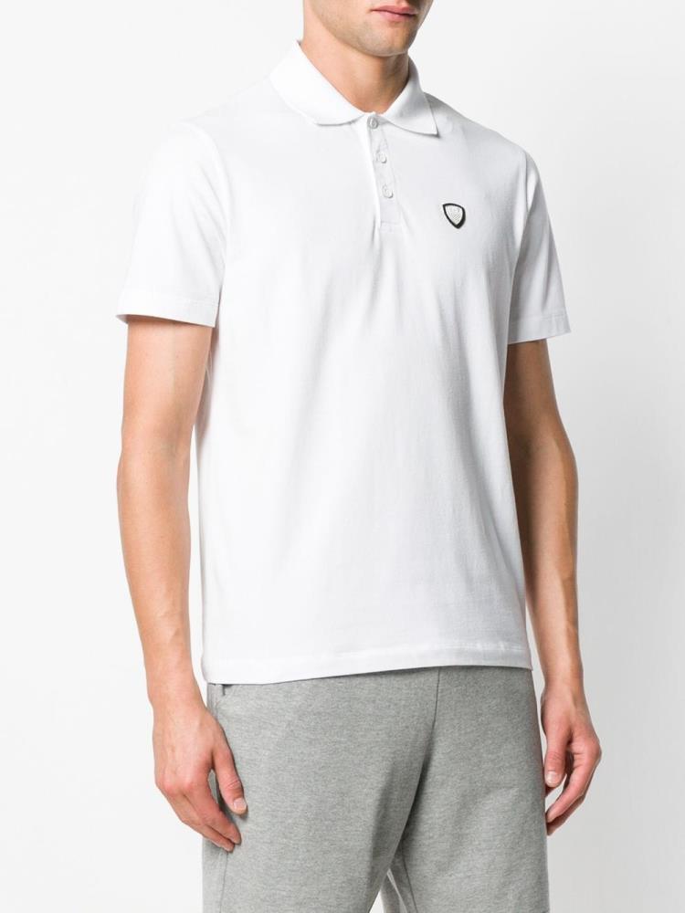 Camisa Polo Ea7 Emporio Armani Logo Patch Hombre Blancas | JMFAQTQ3