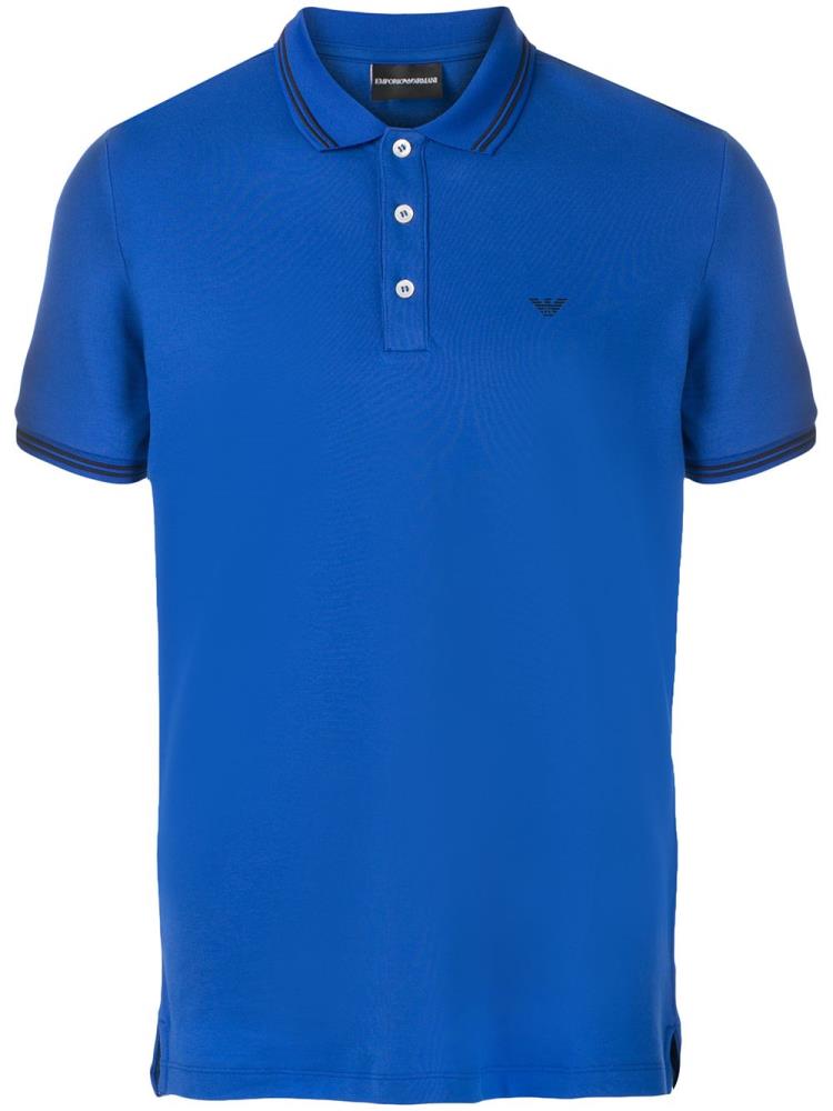 Camisa Polo Armani Emporio Classic Hombre Azules | GRK5L4Q0