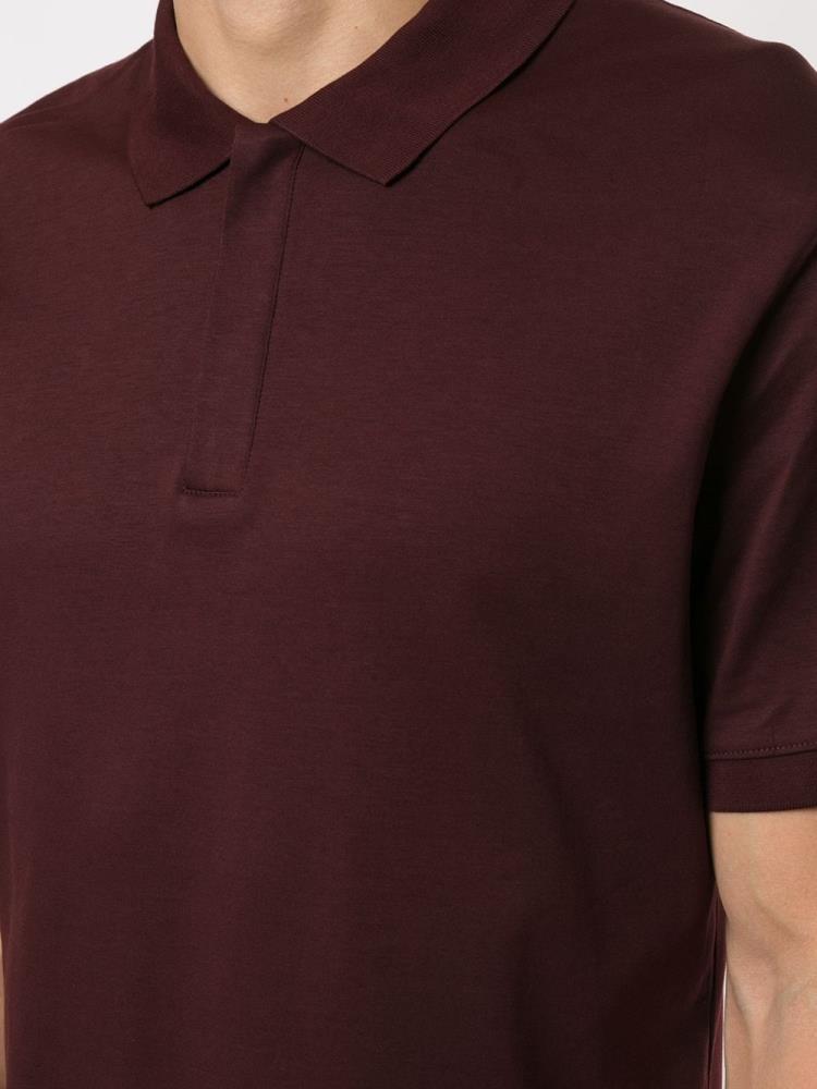 Camisa Polo Armani Emporio Concealed Front Hombre Rojas | LXB7PM38