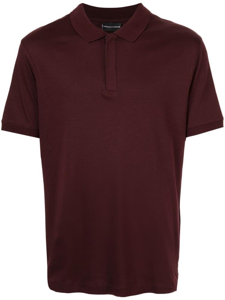 Camisa Polo Armani Emporio Concealed Front Hombre Rojas | LXB7PM38