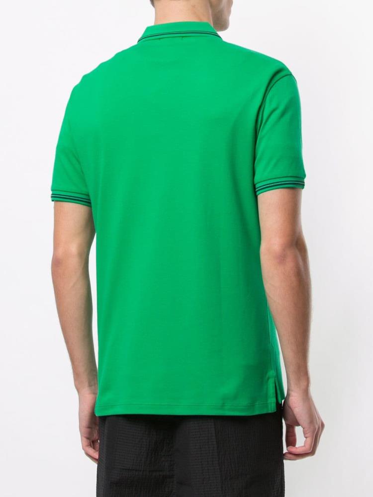 Camisa Polo Armani Emporio Embroidered Logo Hombre Verde | R4Y3BRM5