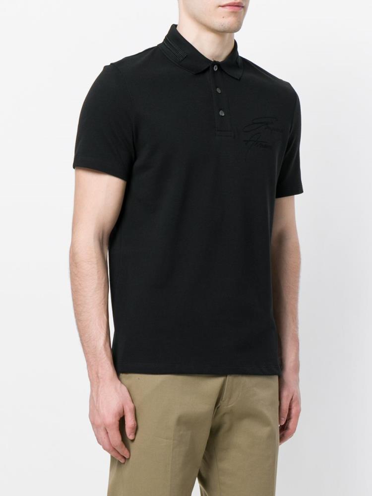 Camisa Polo Armani Emporio Logo Hombre Negras | 7RSHH6VE