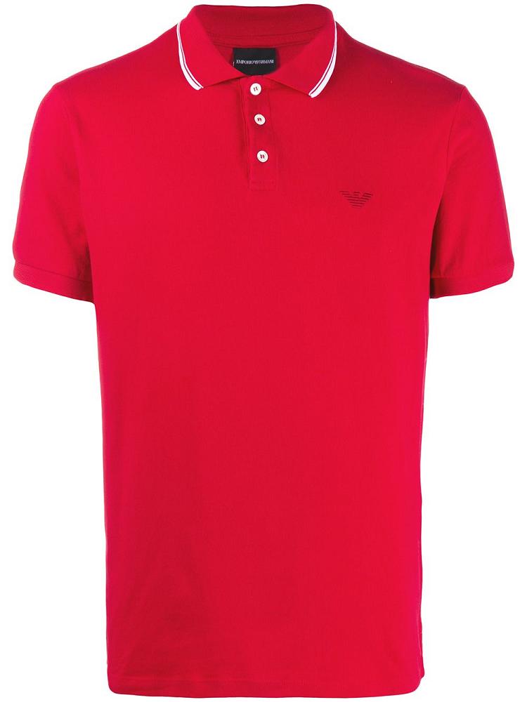 Camisa Polo Armani Emporio Logo Hombre Rojas | D60RZFM3