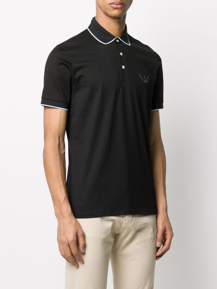 Camisa Polo Armani Emporio Logo Hombre Negras | MDTLVIPY