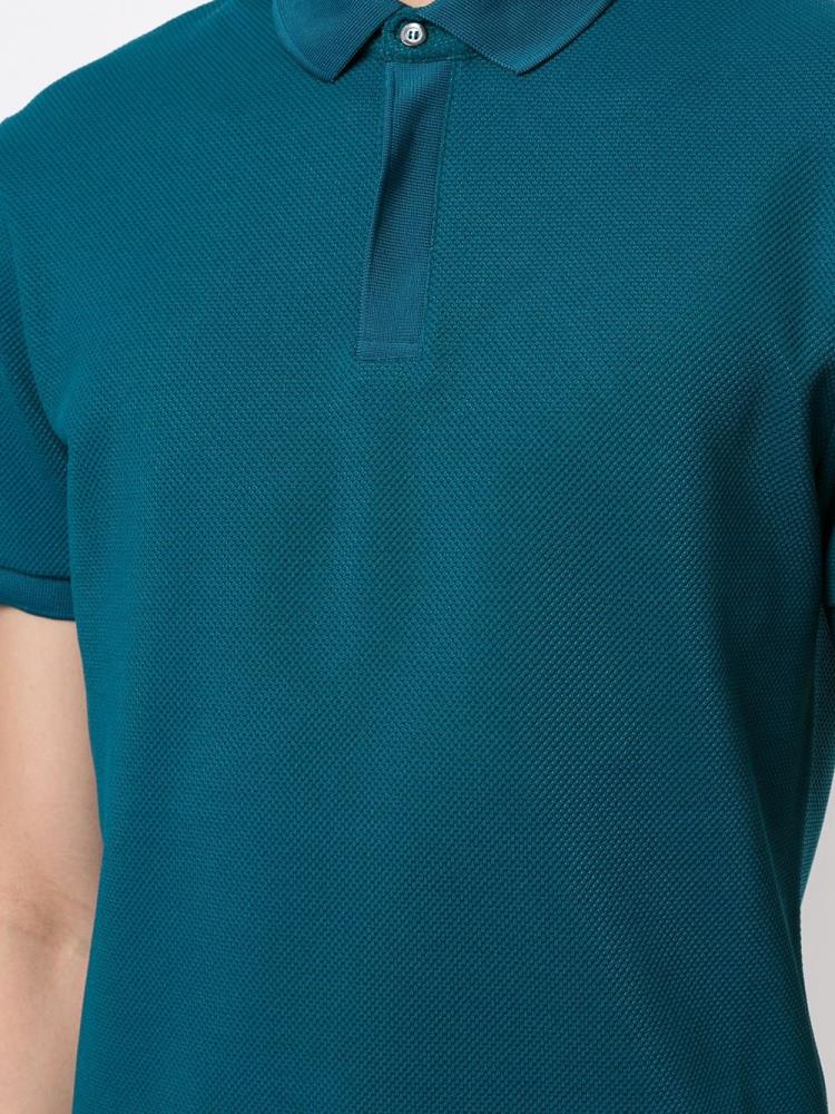 Camisa Polo Armani Emporio Solid Color Hombre Azules | TAQXDGFL