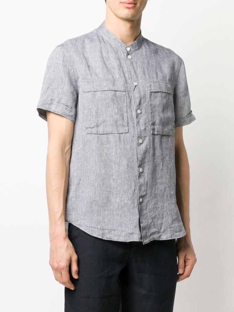 Camisas Armani Emporio Chest Pockets Hombre Gris | CIJH6PI9