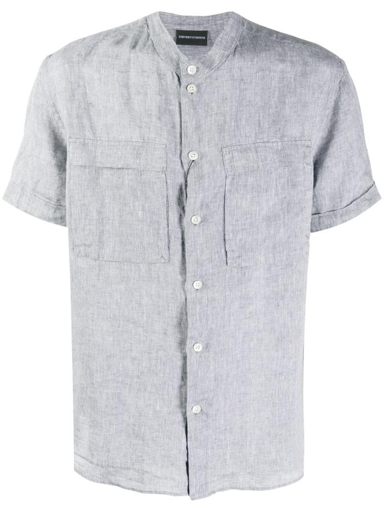 Camisas Armani Emporio Chest Pockets Hombre Gris | CIJH6PI9