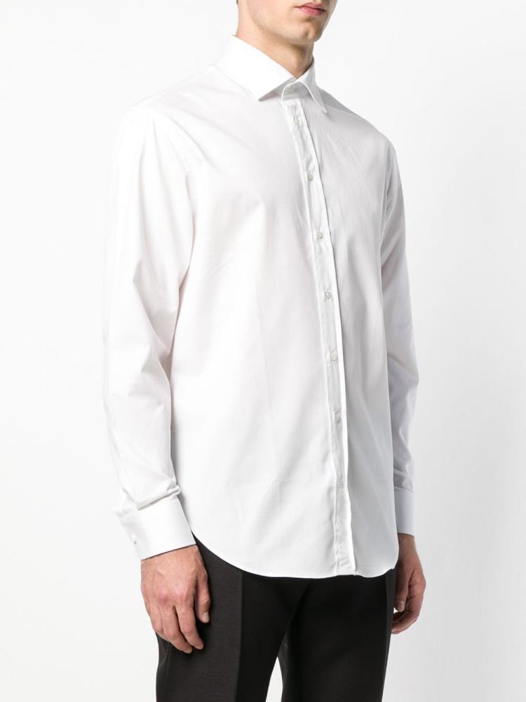 Camisas Armani Emporio Classic Button Hombre Blancas | 57GZ2U4S