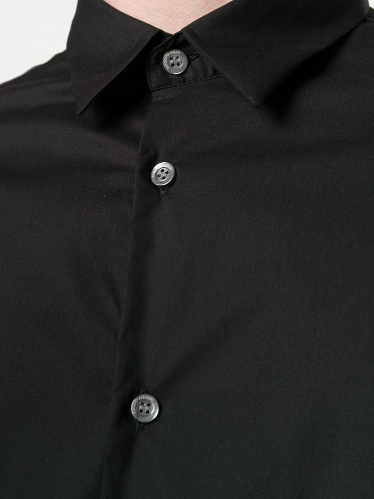 Camisas Armani Emporio Long Sleeve Hombre Negras | XWHYIUFW