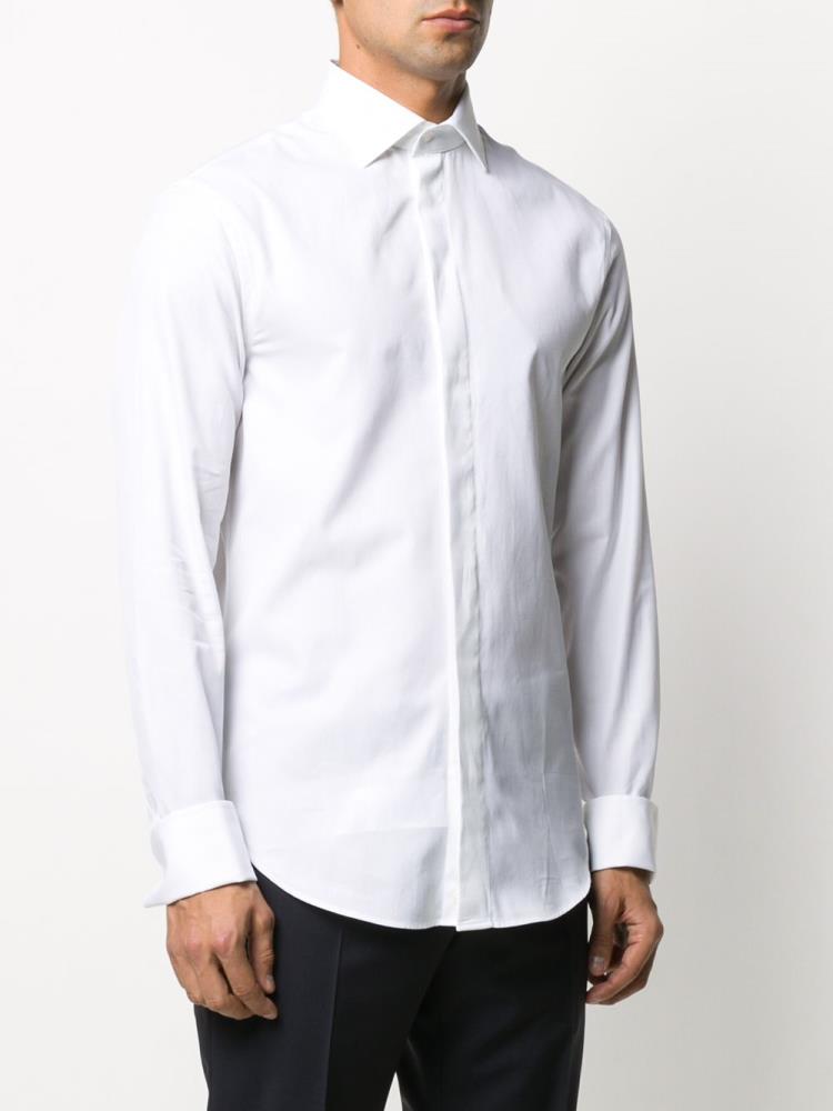 Camisas Armani Emporio Modern Fit Pointed Collar Hombre Blancas | WJNNAQT3