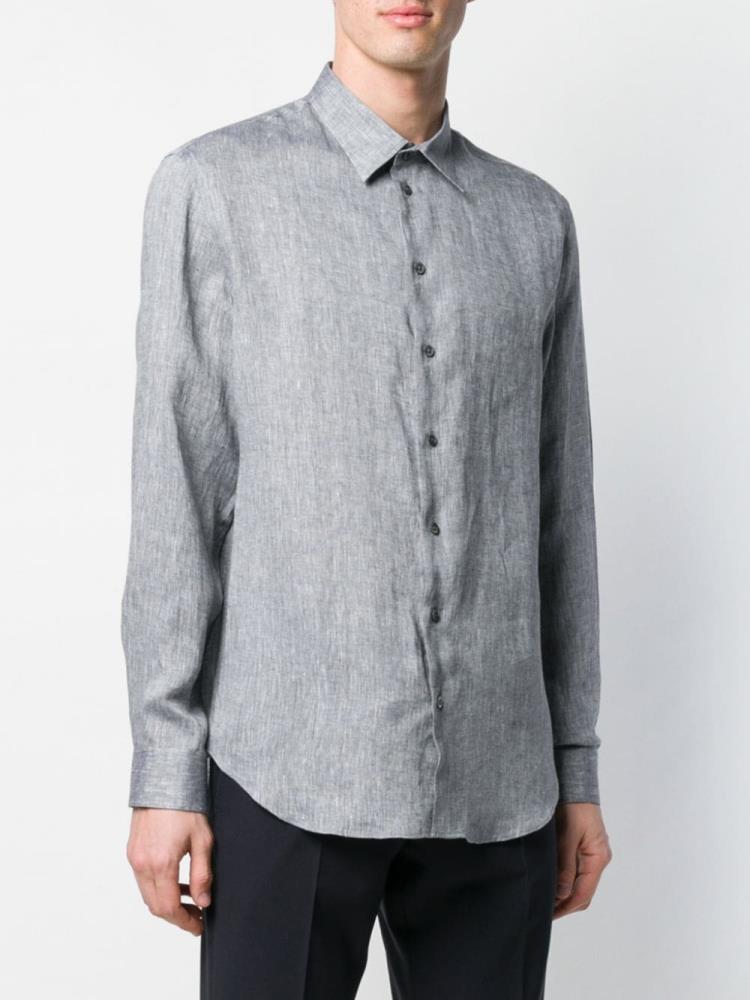 Camisas Armani Emporio Plain Hombre Gris | 83WX5OVE