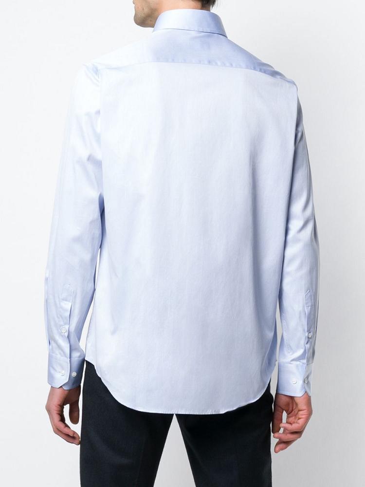 Camisas Giorgio Armani Cutaway Collar Hombre Azules | SMSRMWPL