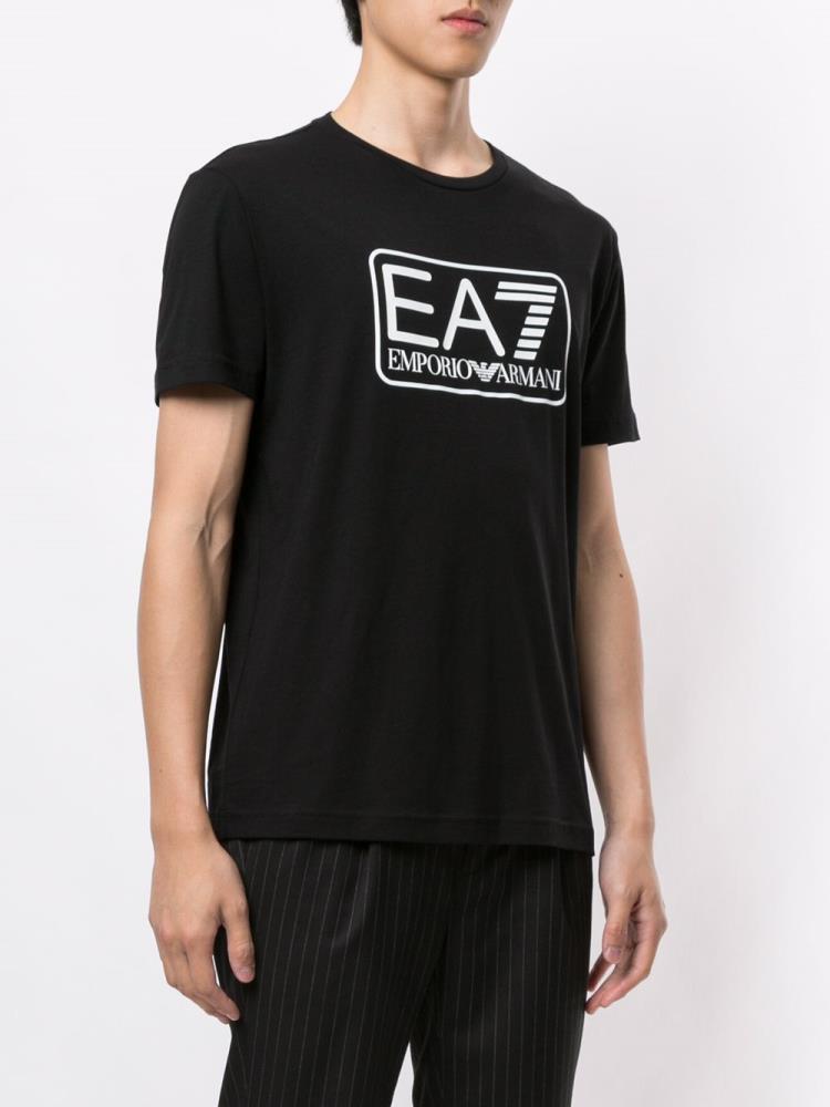 Camiseta Ea7 Emporio Ea7 Large Box Logo Series Hombre Negras | 9RWEO2BC