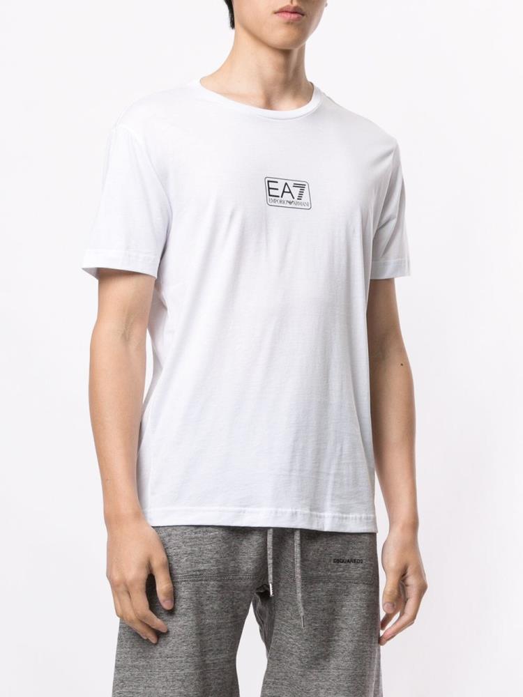 Camiseta Ea7 Emporio Ea7 Mini Box Logo Hombre Blancas | IEGFBAQQ