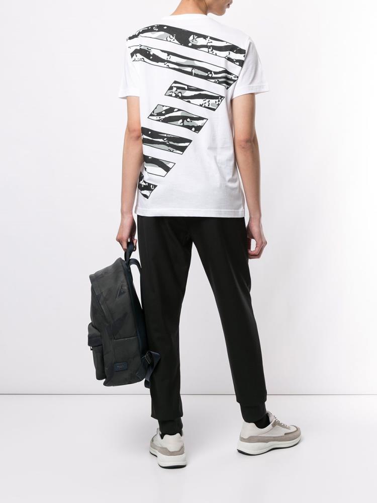 Camiseta Ea7 Emporio Ea7 Print Hombre Blancas | OS8Q2F6R