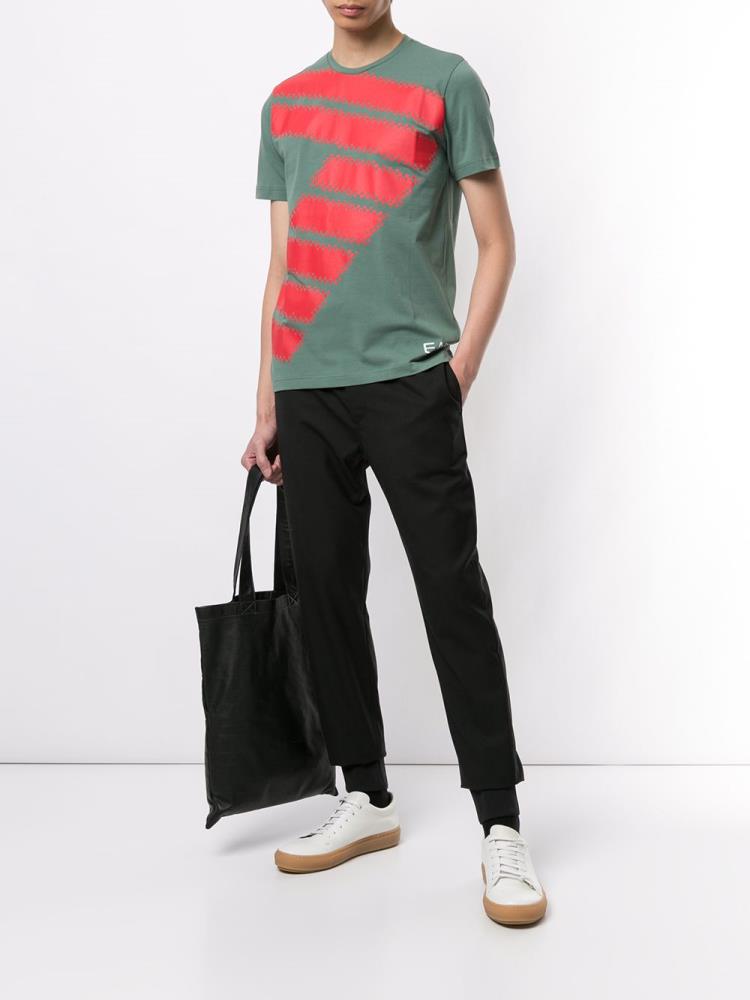 Camiseta Ea7 Emporio Ea7 Print Hombre Verde | VDRQC0H4