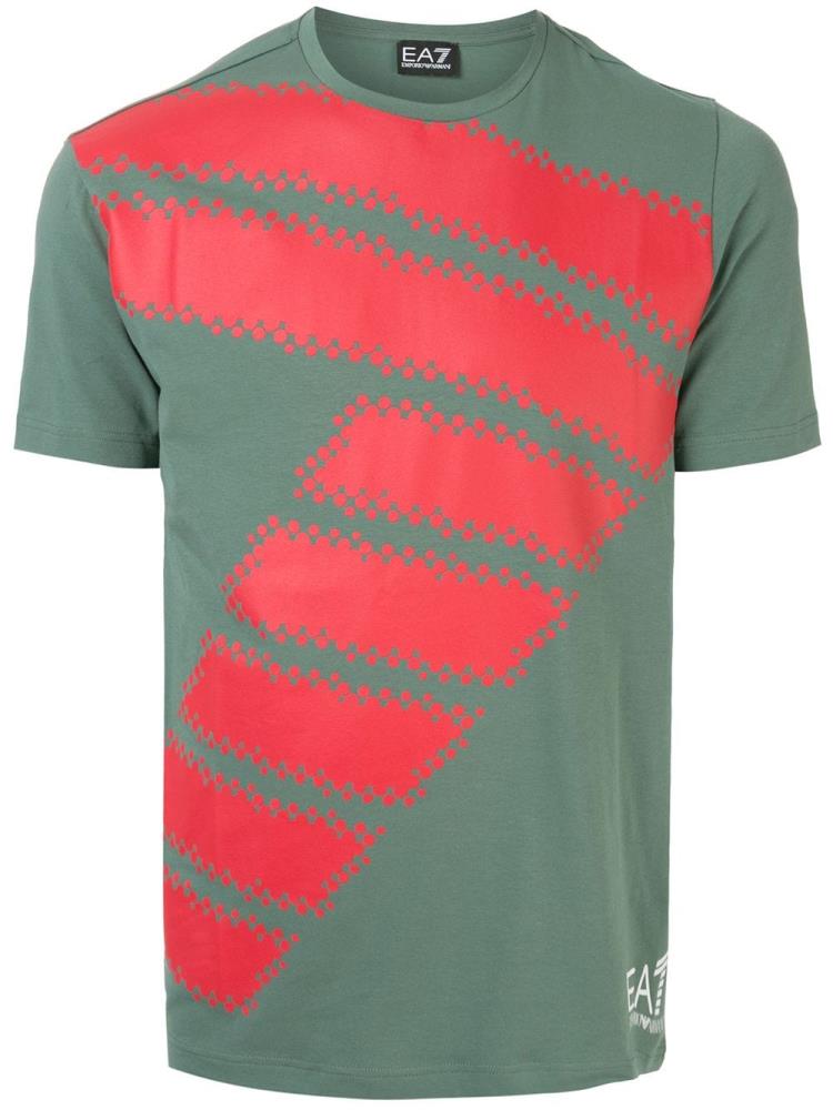 Camiseta Ea7 Emporio Ea7 Print Hombre Verde | VDRQC0H4