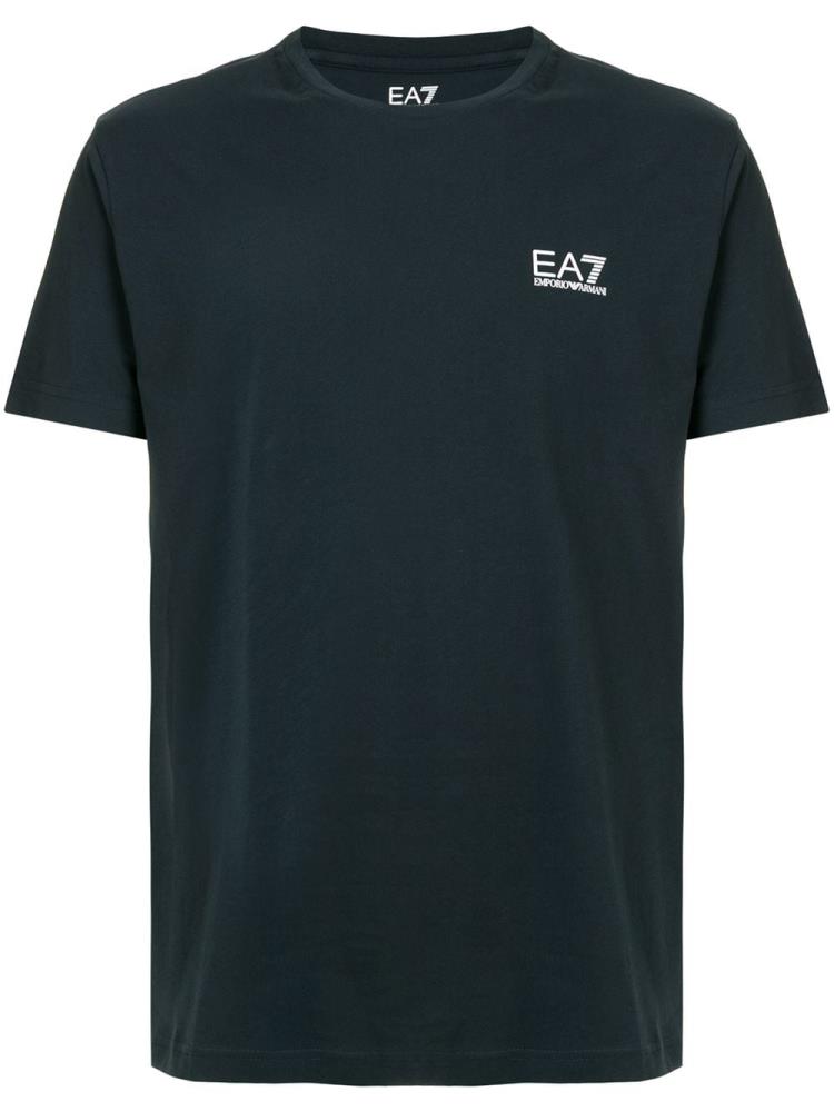 Camiseta Ea7 Emporio Armani Logo Printed Hombre Azules | 8UB0N2JI