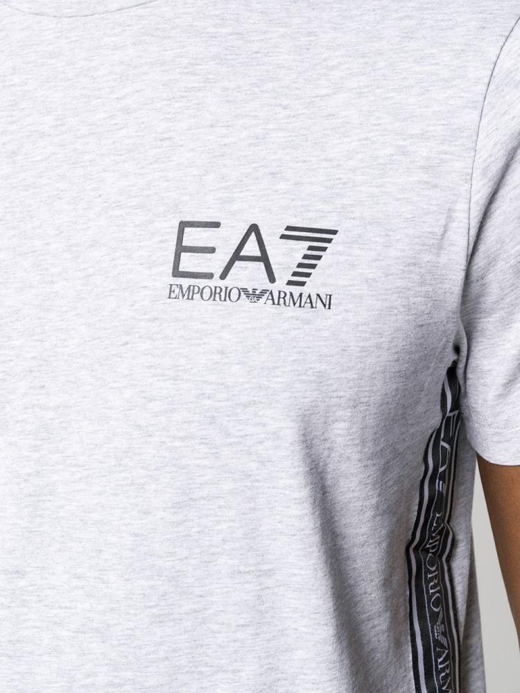 Camiseta Ea7 Emporio Armani Logo Tape Hombre Gris | HWJ49346