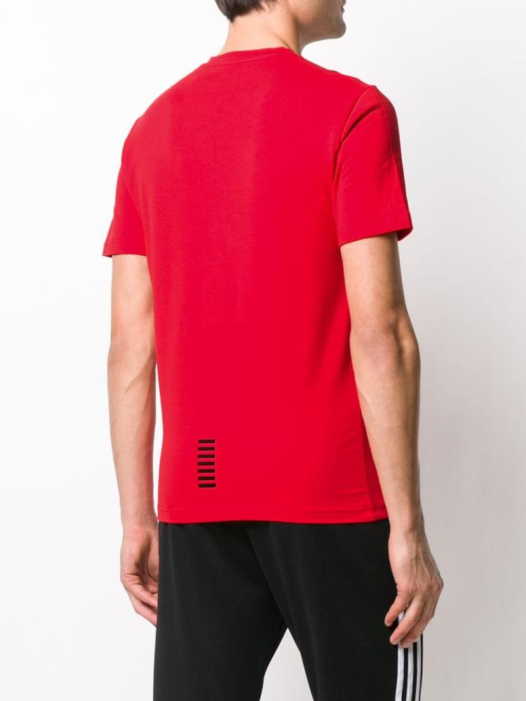 Camiseta Ea7 Emporio Armani Logo Print Slim Fit Hombre Rojas | IXE5D07S