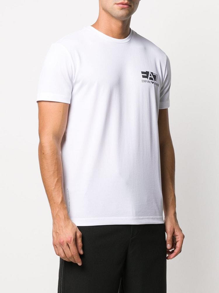 Camiseta Ea7 Emporio Armani Logo Print Hombre Blancas | MIRV0ZFV