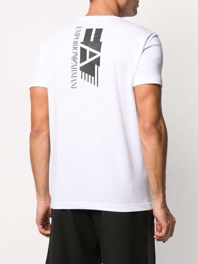 Camiseta Ea7 Emporio Armani Logo Print Hombre Blancas | MIRV0ZFV