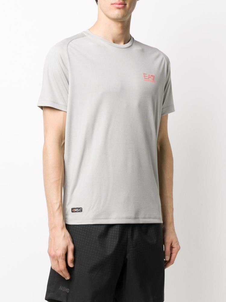 Camiseta Ea7 Emporio Armani Logo Hombre Gris | QQS4E6S1