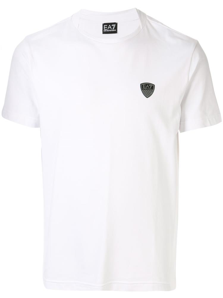 Camiseta Ea7 Emporio Armani Printed Logo Hombre Blancas | 49RC0ATB