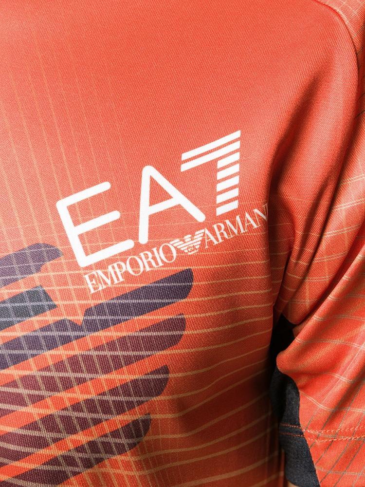 Camiseta Ea7 Emporio Armani Sports Printed Hombre Rojas | BFJ9BLKE