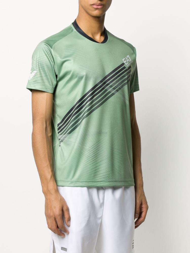 Camiseta Ea7 Emporio Armani Sports Printed Hombre Verde | PWLASLBU