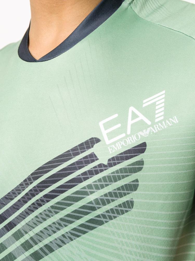 Camiseta Ea7 Emporio Armani Sports Printed Hombre Verde | PWLASLBU