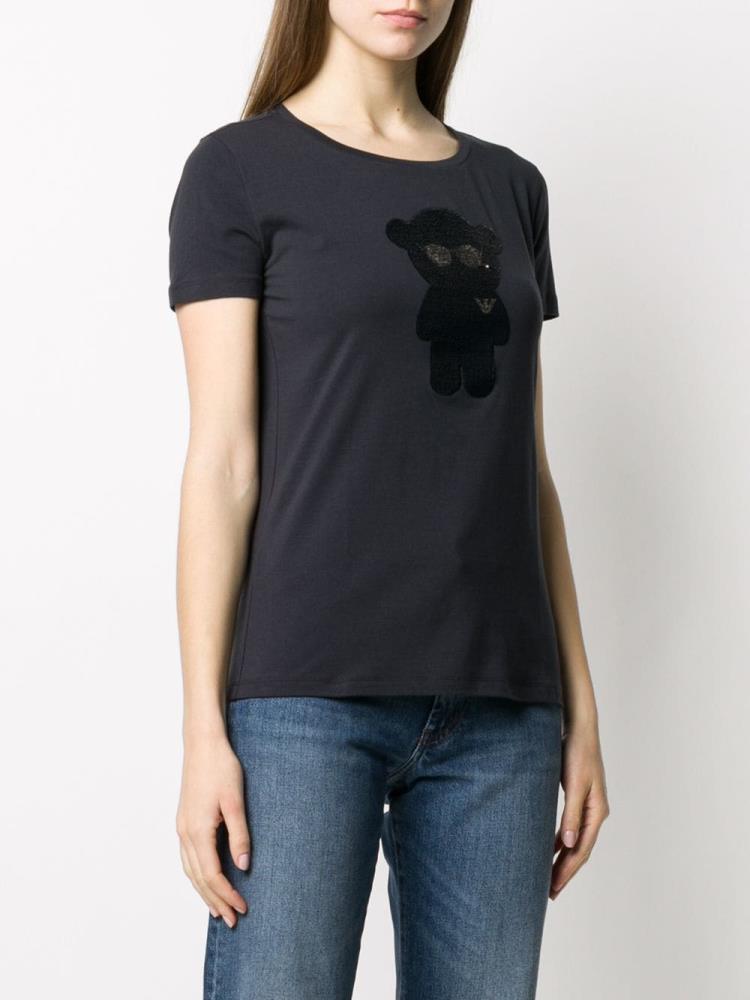 Camiseta Armani Emporio Bear Logo Mujer Azules | TJ126G2P