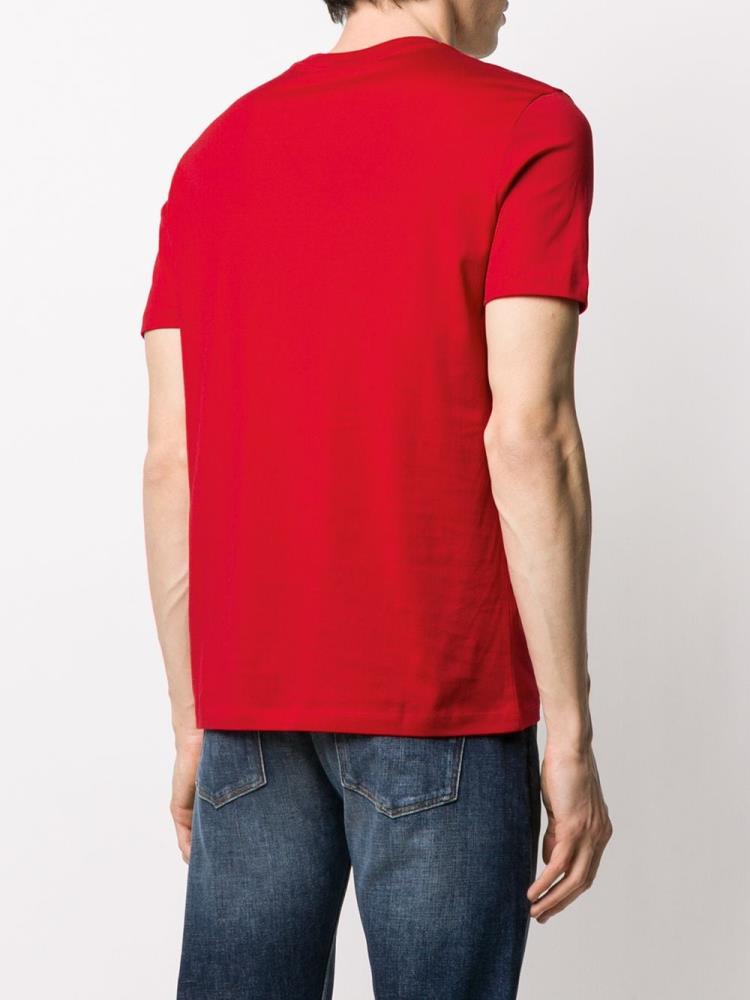 Camiseta Armani Emporio Crew Neck Logo Hombre Rojas | RZ1JL4QH