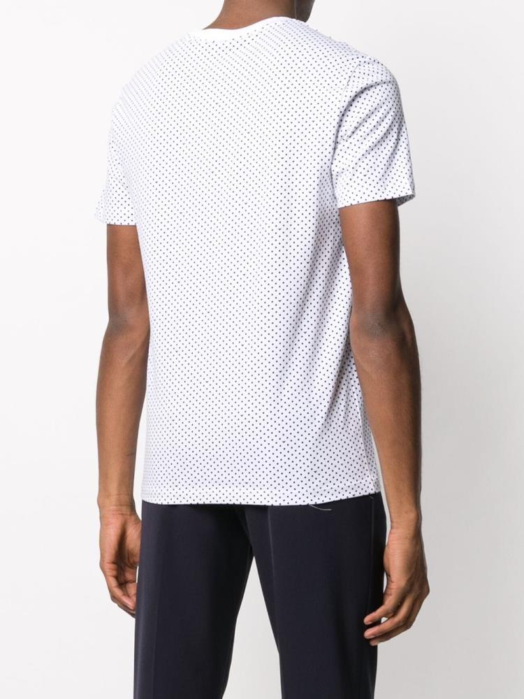 Camiseta Armani Emporio Dotted Crew Neck Hombre Blancas Negras | GKNEAG5C